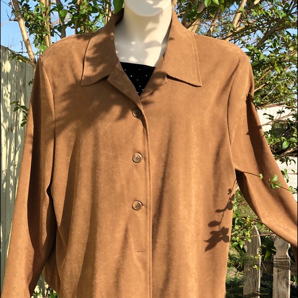 Briggs New York 2 pc Brown pantsuit 3X/22W - Picture 2 of 6